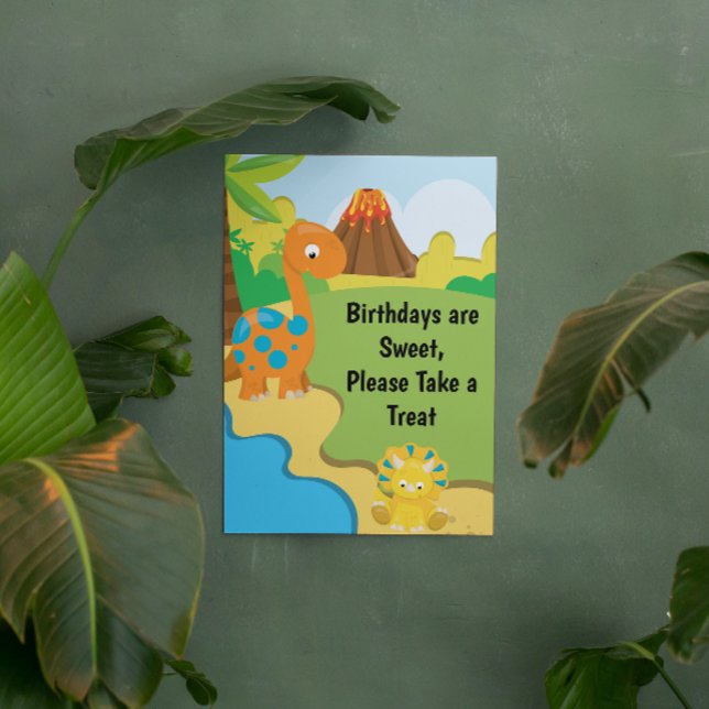 Dinosaur Birthday Party Treats Sign (Creator Uploaded)