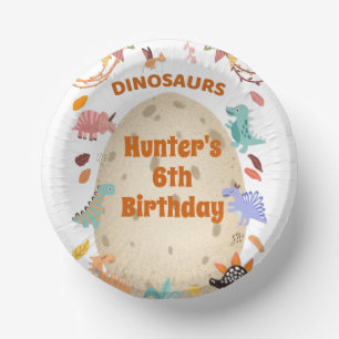 Dinosaur Birthday Party with Giant Dino Egg   Paper Plate