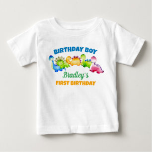 Dinosaur birthday personalised matching family  baby T-Shirt