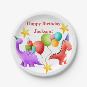 Dinosaur Birthday Plates