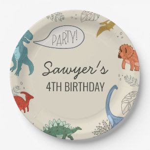 Dinosaur Birthday Plates