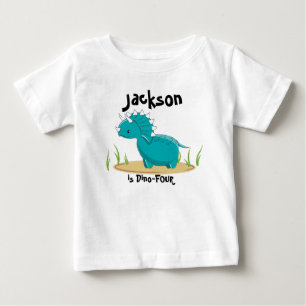 Dinosaur Birthday Shirt 4 Years Old