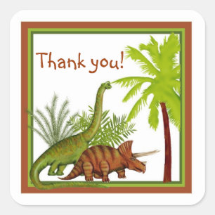Dinosaur Birthday Stickers