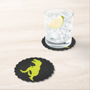 Dinosaur Birthday T rex Paper Coaster