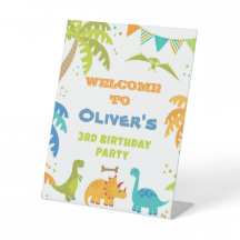 Dinosaur Birthday, Welcome Pedestal Sign