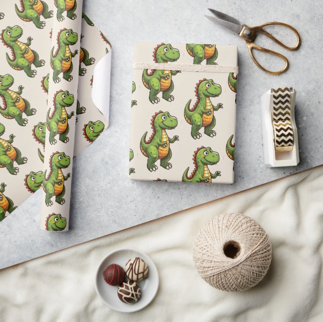 Dinosaur Birthday Wrapping Paper (Crafts)