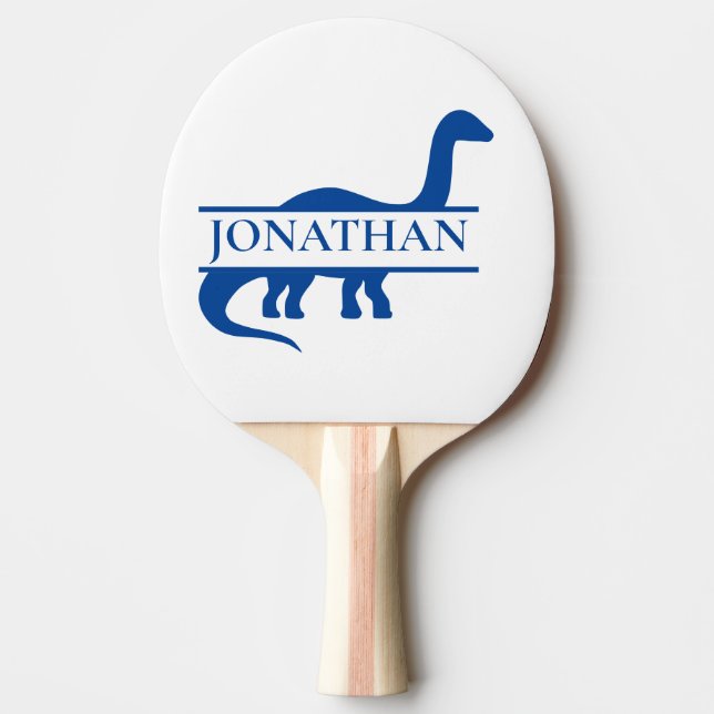 Dinosaur BLUE BOY Ping Pong Paddle (Front)