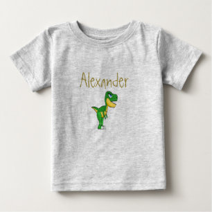 Dinosaur Blue Cute Custom Boy Baby T-Shirt