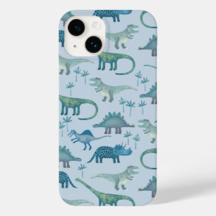 Dinosaur Blue Pattern Case-Mate iPhone 14 Case