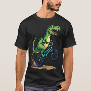 Dinosaur Bmx Bike Rider Mountain Biking Funny Boys T-Shirt