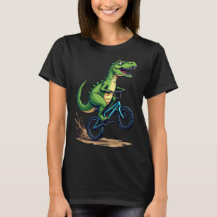 Dinosaur Bmx Bike Rider Mountain Biking Funny Boys T-Shirt