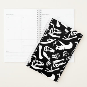 Dinosaur Bones (Black and White) Planner