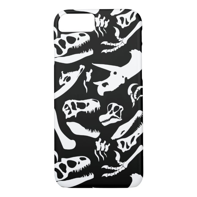 Dinosaur Bones (Black) Case-Mate iPhone Case (Back)