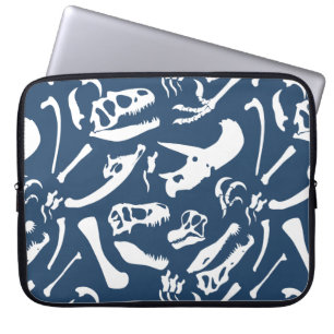 Dinosaur Bones (Blue) Laptop Sleeve