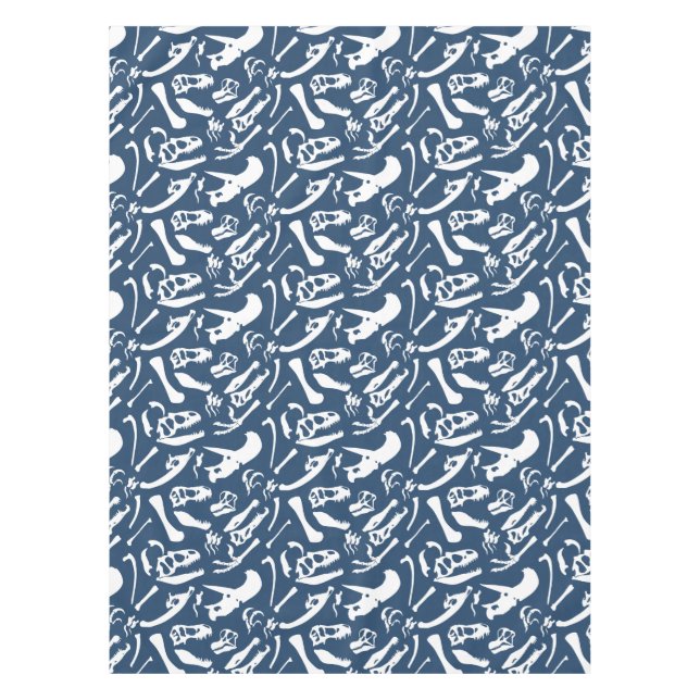 Dinosaur Bones (Blue) Tablecloth (Front)