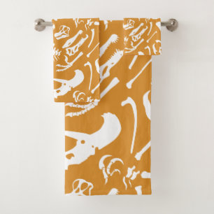 Dinosaur Bones (Gold) Bath Towel Set