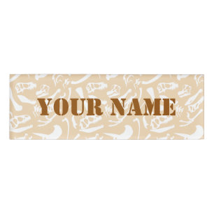 Dinosaur Bones (Gold) Name Tag