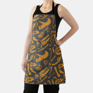 Dinosaur Bones (Grey) Apron