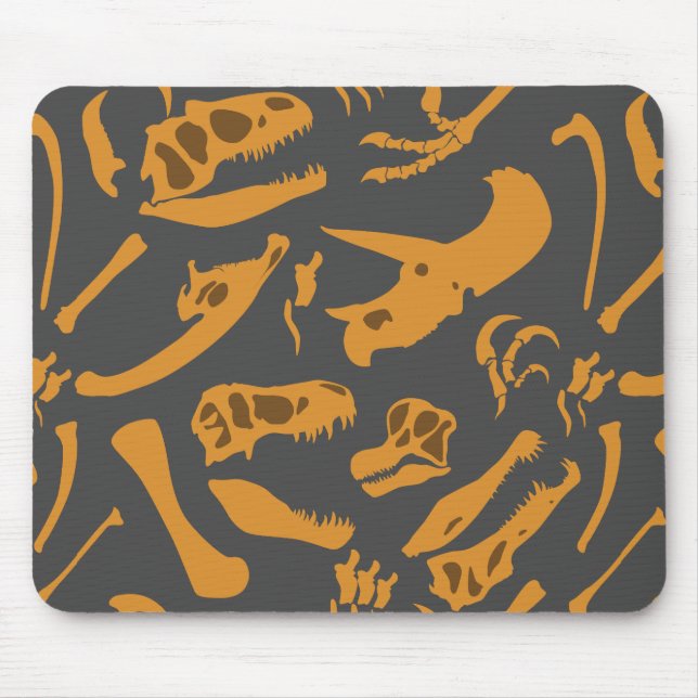 Dinosaur Bones (Grey) Mouse Mat (Front)