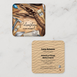 dinosaur bones paleontologist business card
