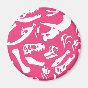 Dinosaur Bones (Pink) Magnet