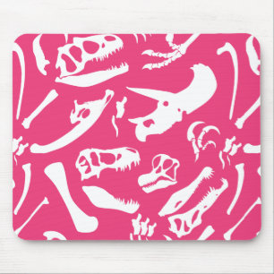 Dinosaur Bones (Pink) Mouse Mat