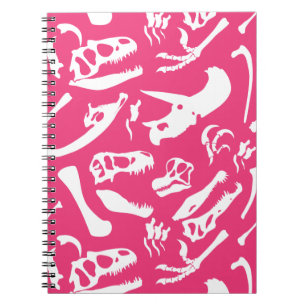 Dinosaur Bones (Pink) Notebook