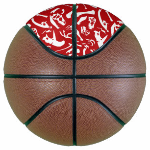 Dinosaur Bones (Red) Basketball