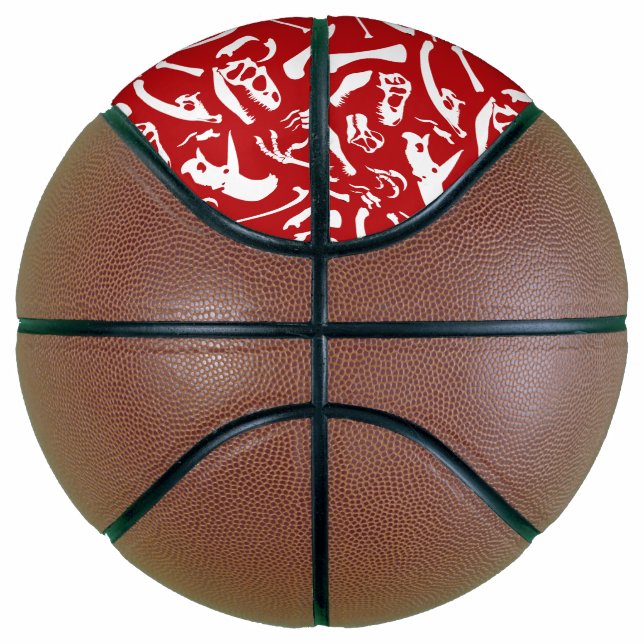 Dinosaur Bones (Red) Basketball (Right)