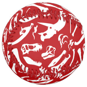 Dinosaur Bones (Red) Softball