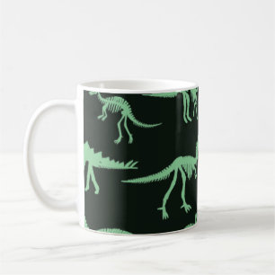 Dinosaur Bones Vintage Silhouette Illustration. Coffee Mug