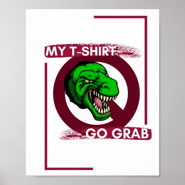 Dinosaur Book Wall Break Intervention Oversized  Poster (Front)