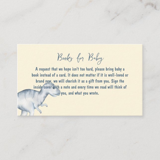 Dinosaur Books for Baby Card (Front)