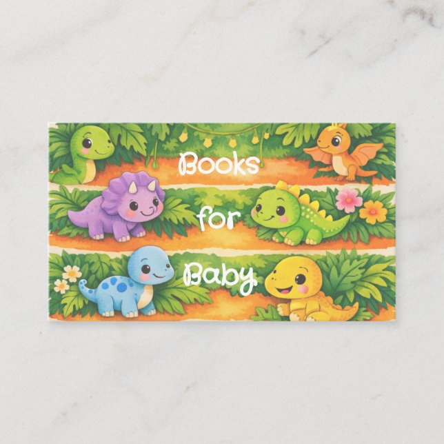 Dinosaur Books for Baby Enclosure Card (Front)