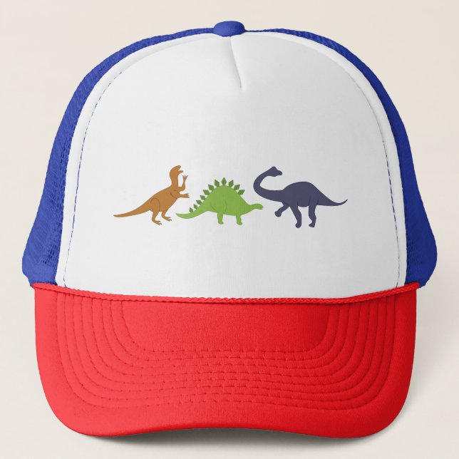 Dinosaur Border Trucker Hat (Front)