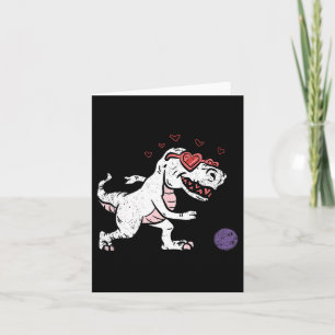 Dinosaur Bowling Valentines Day Men Women Boys Kid Card