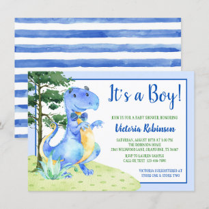 Dinosaur Boy Baby Shower Invitation