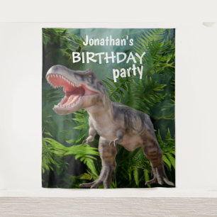 Dinosaur Boy BIRTHDAY Backdrop Tapestry