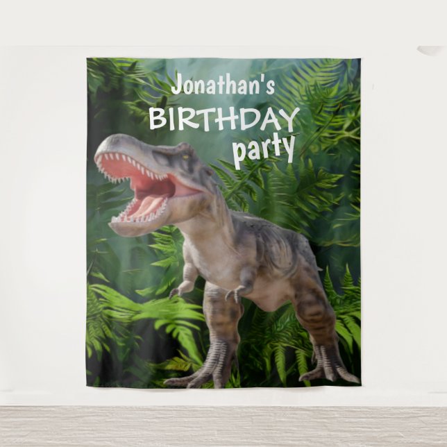 Dinosaur Boy BIRTHDAY  Backdrop Tapestry (Front)