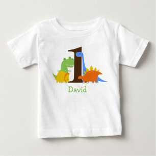 Dinosaur Boy First Birthday Outfit Baby T-Shirt