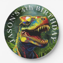Dinosaur  Boys Birthday Paper Plates