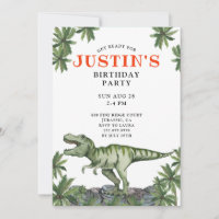 Dinosaur Boy's Birthday Party Invitation