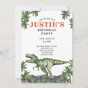 Dinosaur Boy's Birthday Party Invitation