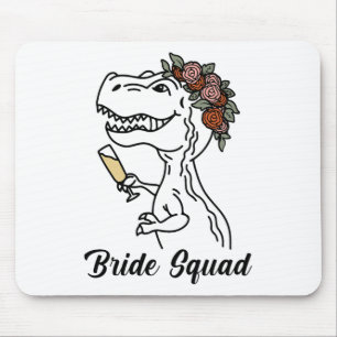 Dinosaur Bride Squad Bridesmaid Bachelorette Party Mouse Mat
