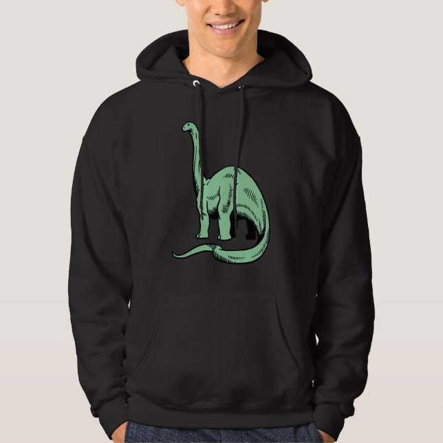 Dinosaur Brontosaurus Cute Prehistoric Foot Dino f Hoodie (Front)