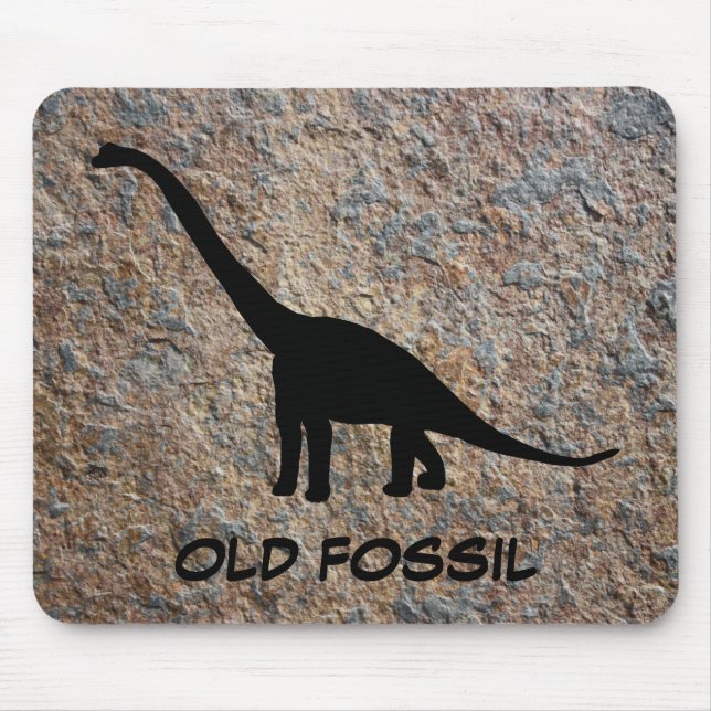 Dinosaur Brontosaurus Old Fossil Mouse Mat (Front)