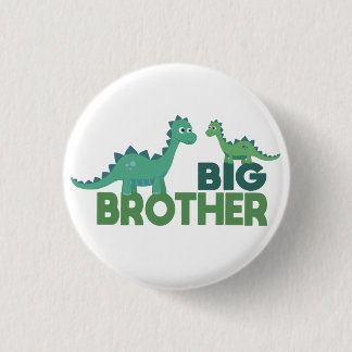 Dinosaur brothers, big brother announcement 3 cm round badge