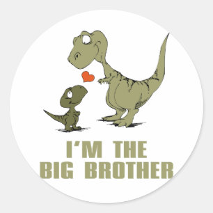 Dinosaur Brothers Classic Round Sticker