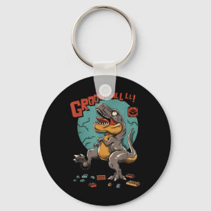 Dinosaur Builder Building Blocks Bricks Growl Dino Key Ring