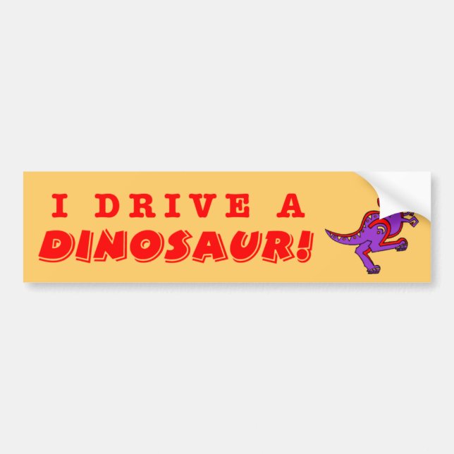 Dinosaur Bumper Sticker (Front)